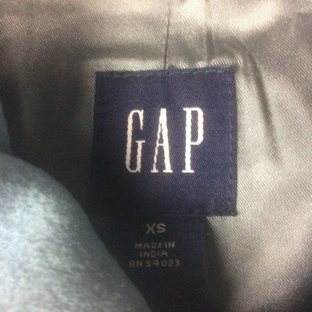 Gap Blue Wool Blend Toggle Zip Up Jacket Coat Siz… - image 4